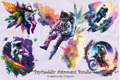 Watercolor Psychedelic Astronaut Bundle