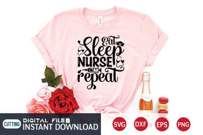 Eat Sleep Nurse Repeat SVG