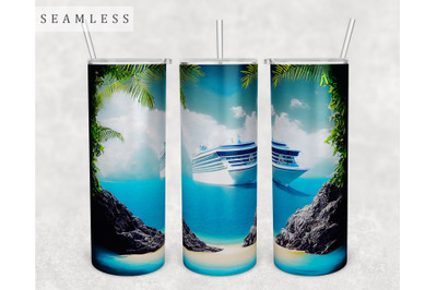 Cruise Ship Tumbler Wrap, 20 Oz Skinny Tumbler Cruise Ship Sublimation