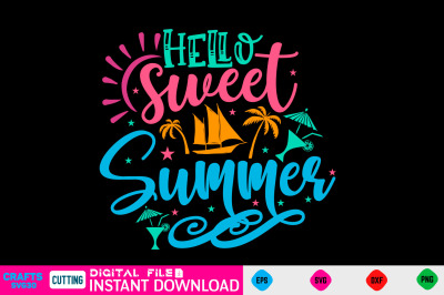 Hello sweet Summer svg design