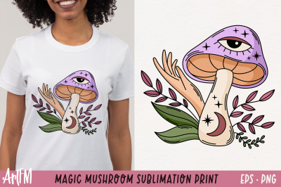 Celestial Mushroom Clipart | Magic Mushroom Sublimation PNG