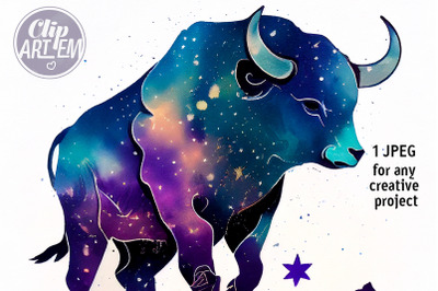 The Invincible Taurus Digital Print Wall Art Bull Zodiac Sign JPEG