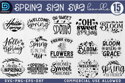 Spring Sign SVG Bundle