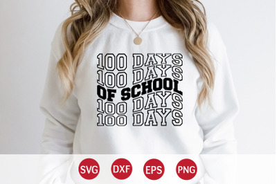 Retro 100 Days of School SVG