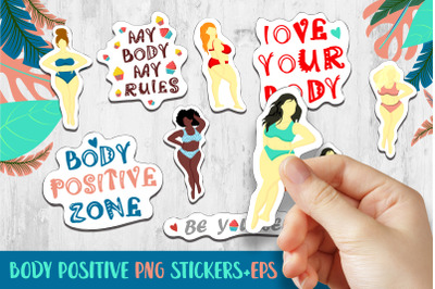 Body Positivity Sticker Bundle | Motivational Sticker Bundle PNG