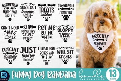 Funny Dog Bandana Svg Bundle