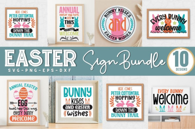 Easter Sign SVG Bundle