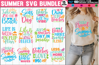 Summer SVG Bundle, Summer Svg, Beach Svg, Summer Design