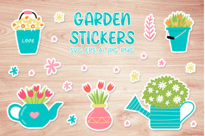 Cute Garden - Printable Stickers