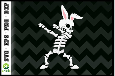 Dabbing Skeleton Easter Bunny Ears