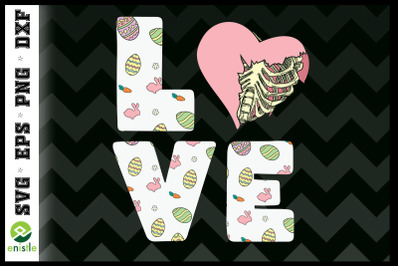 LOVE Skeleton Pattern Heart-shaped Cage