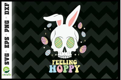 Feeling Hoppy Skull Easter Bunny Ears