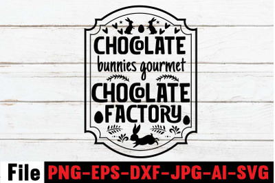 Chocolate Bunnies Gourmet Chocolate Factory SVG cut file