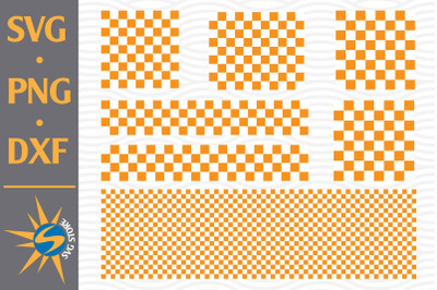 Orange Checkered Pattern SVG, PNG, DXF Digital Files Include