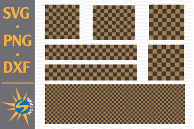Brown Checkered Pattern SVG, PNG, DXF Digital Files Include