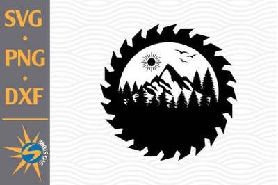 Saw Blade Forest SVG, PNG, DXF Digital Files Include