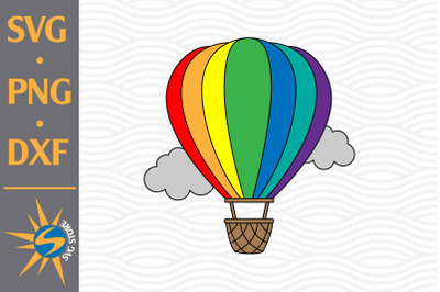 Hot Air Balloon SVG, PNG, DXF Digital Files Include