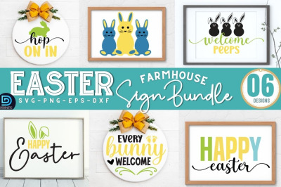 Farmhouse Easter Sign SVG Bundle