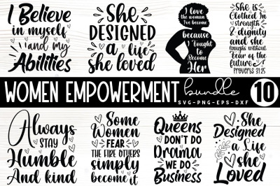 Strong Woman Svg Bundle, Woman Empowerment