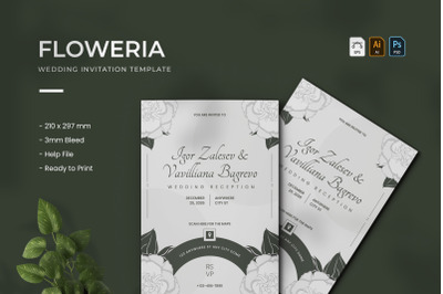 Floweria - Wedding Invitation