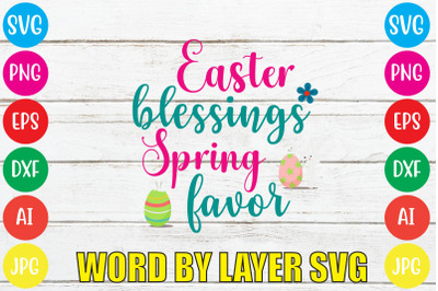 Easter Blessings Spring Favor SVG cut file