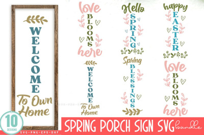 Spring Porch Sign SVG Bundle