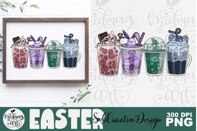 Easter coffee png, easter sublimation