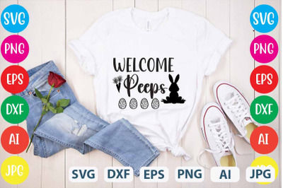 Welcome Peeps SVG cut file