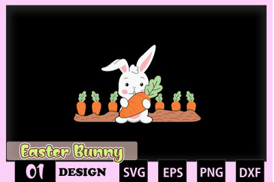 Easter Bunny Carrot Cute Bunny