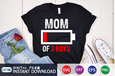 Mom of 3 Boys SVG