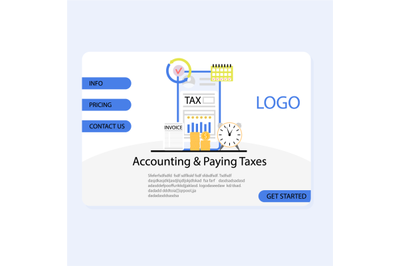 Accounting and paying tax online landing page