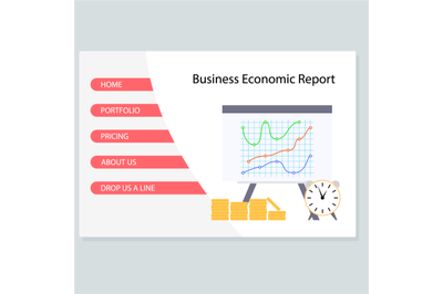 Business economic report landing page, management company