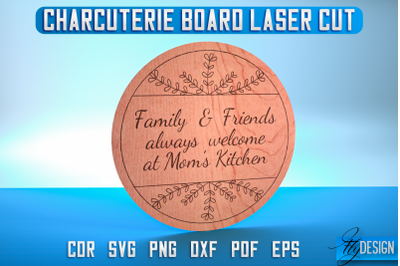 Charcuterie Board Laser Cut SVG | Home SVG Design | CNC Files