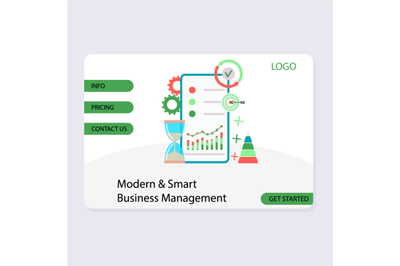 Modern and smart business management landing page