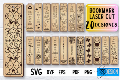 Bookmark Laser Cut SVG | Bookmark SVG Design | CNC Files