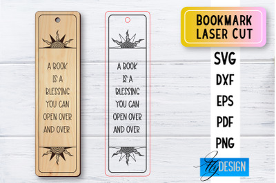 Bookmark Laser Cut SVG | Bookmark SVG Design | CNC Files