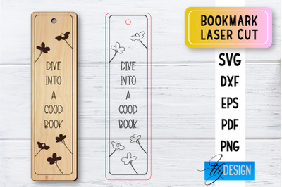 Bookmark Laser Cut SVG | Bookmark SVG Design | CNC Files