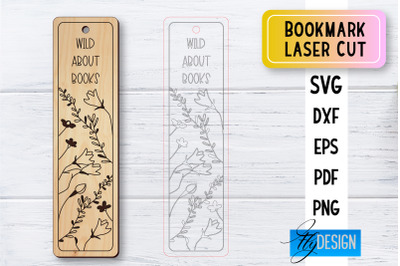 Bookmark Laser Cut SVG | Bookmark SVG Design | CNC Files