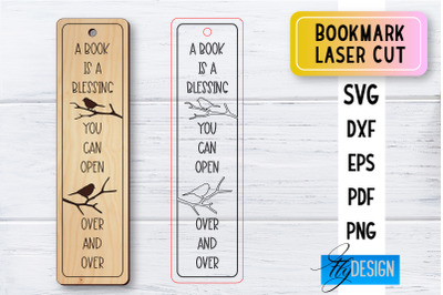 Bookmark Laser Cut SVG | Bookmark SVG Design | CNC Files