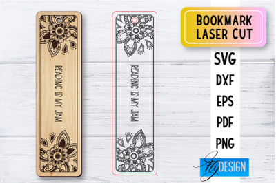 Bookmark Laser Cut SVG | Bookmark SVG Design | CNC Files