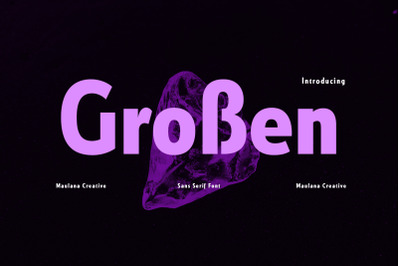 Grossen Display Sans Font