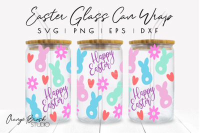 Happy Easter Can Glass Wrap Easter Libbey Glass SVG