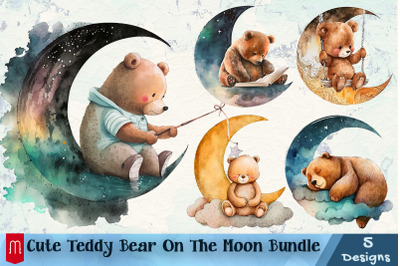 Cute Teddy Bear On The Moon Bundle