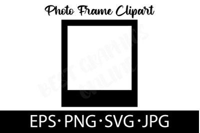 Photo Frame EPS SVG PNG JPG File Instant Photo Film Clipart
