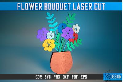 Flower Bouquet Laser Cut SVG | Flower Bouquet SVG Design | CNC Files