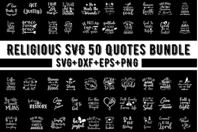 Religious SVG 50 Quotes bundle