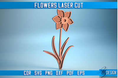 Flower Laser Cut SVG | Laser Flower SVG Design | CNC Files