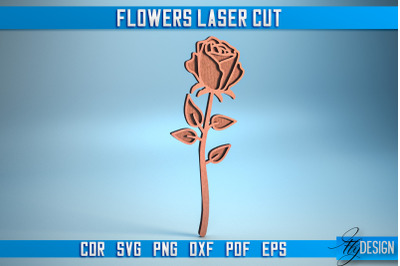 Flower Laser Cut SVG | Laser Flower SVG Design | CNC Files