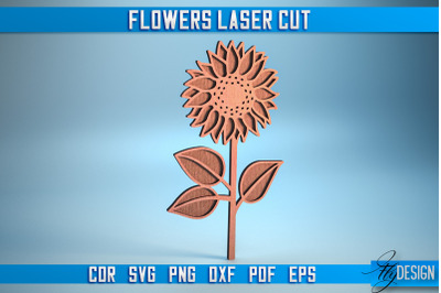 Flower Laser Cut SVG | Laser Flower SVG Design | CNC Files