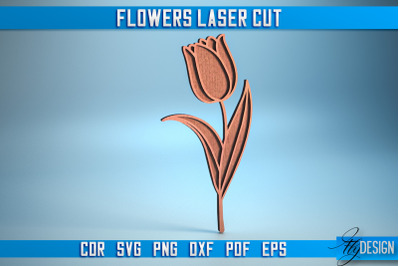 Flower Laser Cut SVG | Laser Flower SVG Design | CNC Files